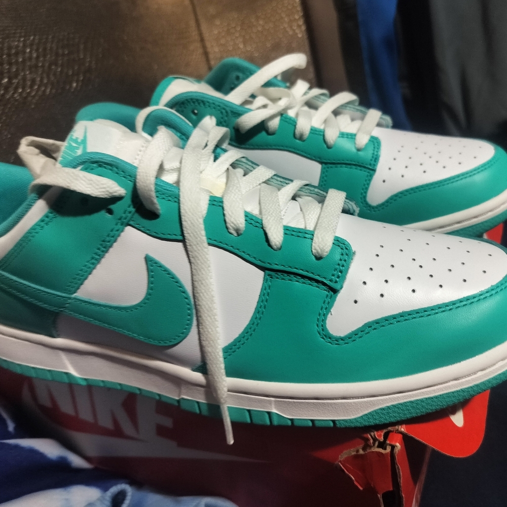 Nike Men's' Teal and White Sneakers